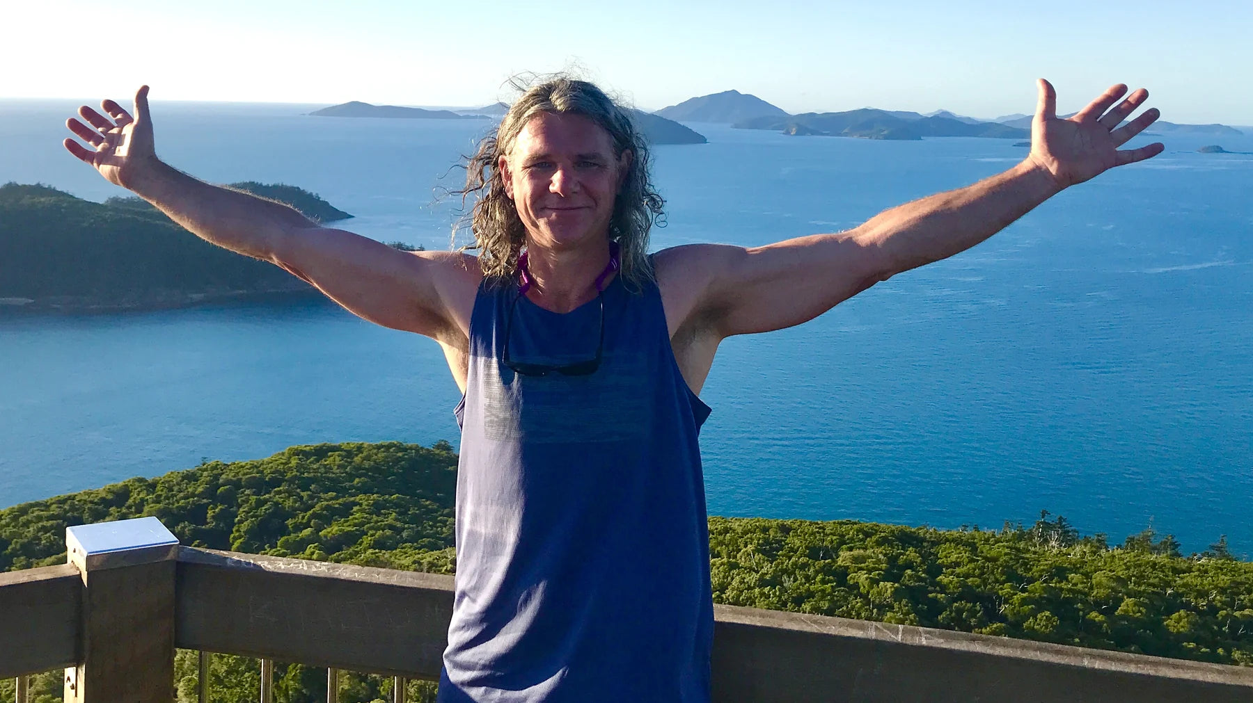 Rohan Cannon on Hamilton Island in 2023, after rebuilding his health